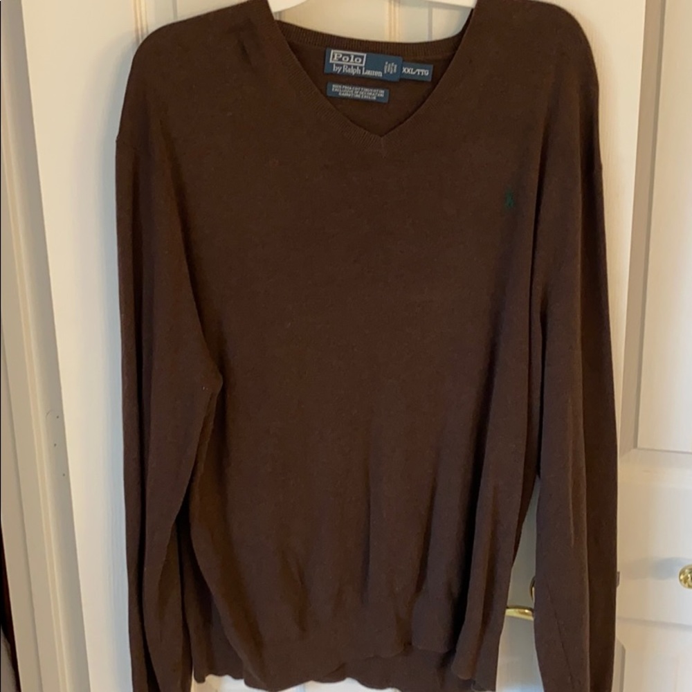 Brown polo sweater